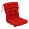 20-inch by 42-inch Solid Twill Tufted Chair Cushion Red-Color